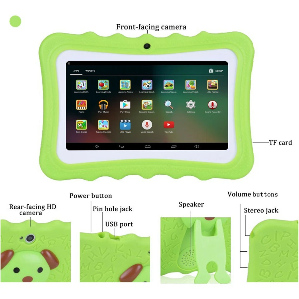 7'' Kids Tablet WIFI 3G PAD Dual Camera 8GB iPAD For Education Learning Games - Image 3 of 4