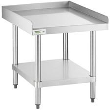 Mesa de pie para equipo de restaurante de acero inoxidable de 30" W x 24" L con estante inferior