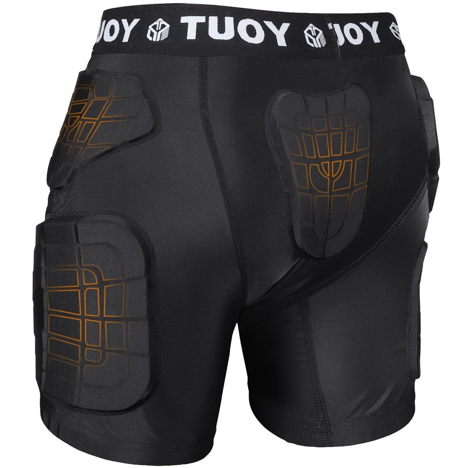 Mens Padded Compression Short Football Girdle with Pads Youth Hip Thigh