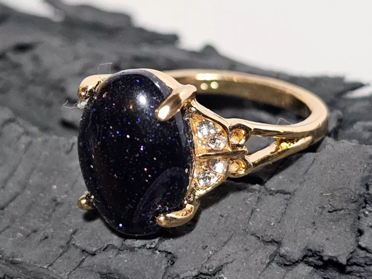 Blue goldstone 2024 engagement ring