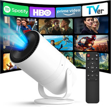  Built-In Apps Mini Projector with Wifi and Bluetooth  Android 12, Electric Fo