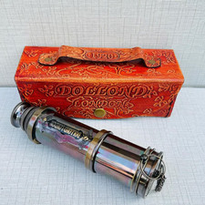 Antique Brass Telescope: Victorian Style Spyglass, Handmade