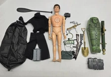 1967 Hasbro G.I. Joe Talking Figure w/ Adventure Team Mummys Tomb & Spy Gear Lot