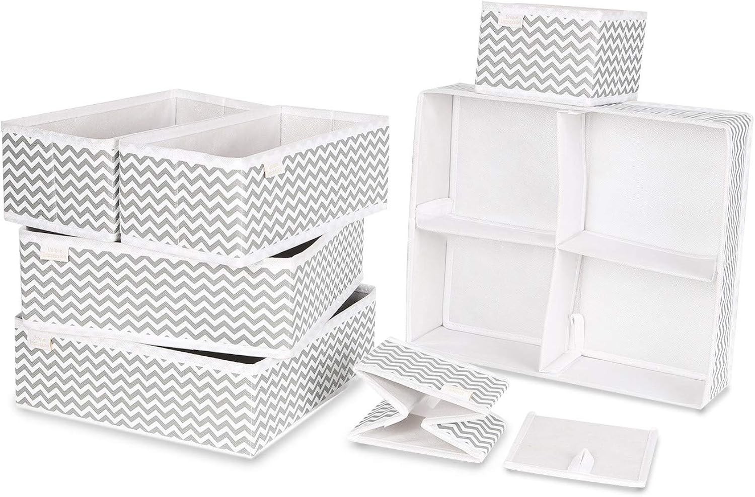 Drawer Organisers Set of 7 Non-Woven Fabric Storage Baskets Wardrobe