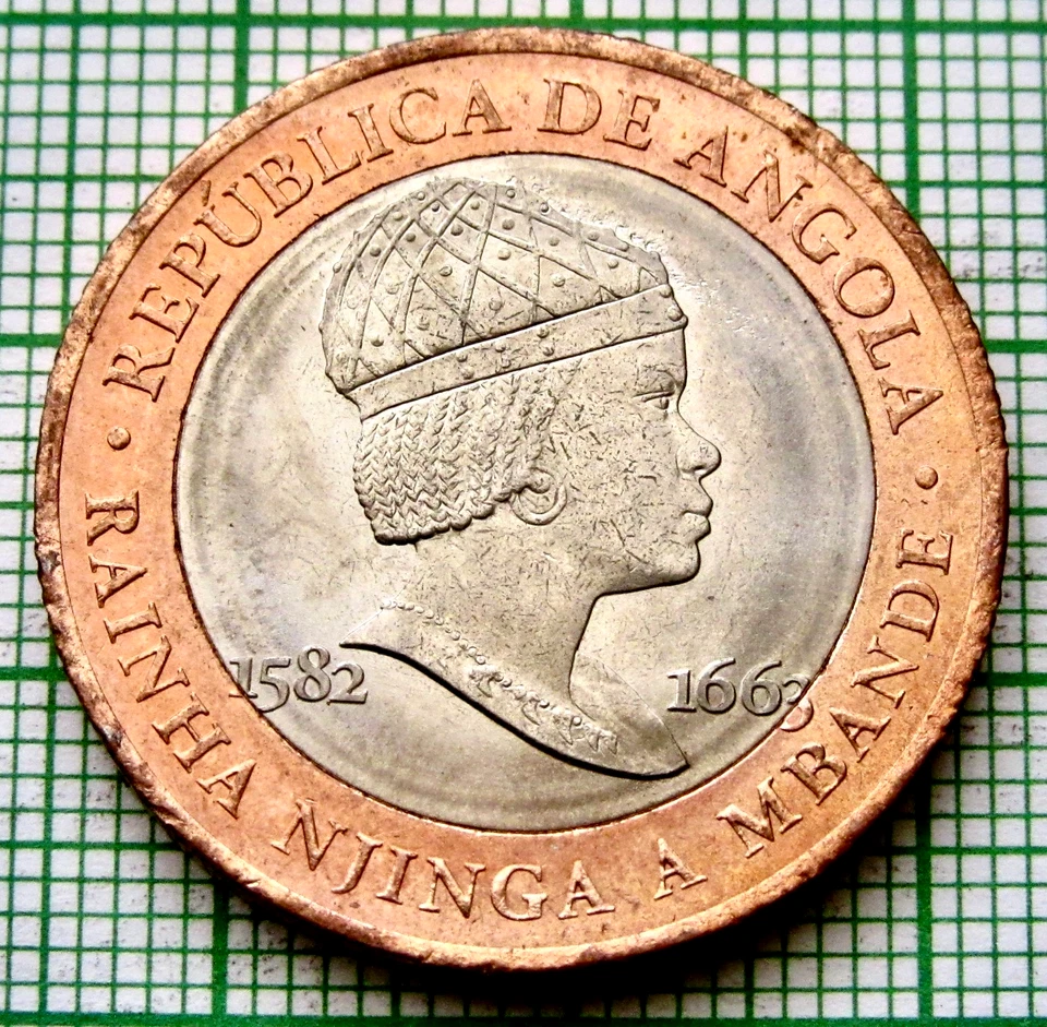 ANGOLA 2014 20 KWANZAS, Queen Njinga A Mbande BI-METALLIC km# 111 UNC - Image 2 of 4