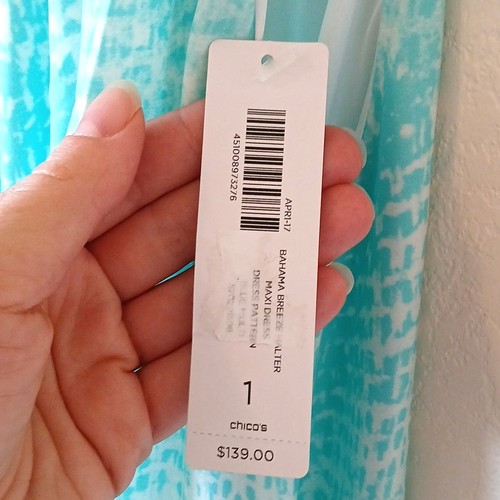 Chico's Bahama Breeze Halter Dress Blue Muticolor New - Picture 4 of 8