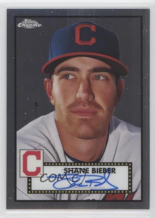2021 Topps Chrome Platinum Anniversary Auto Shane Bieber #PA-SB Auto 1p5
