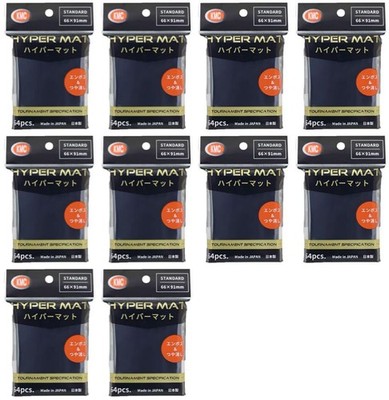 KMC Card Barrier Hyper Mat Black 64pcs x 10 standard size 66x 91mm Japan
