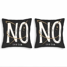 Set of 2 Throw Pillow Covers 18x18in - Modern Minimalist Design 