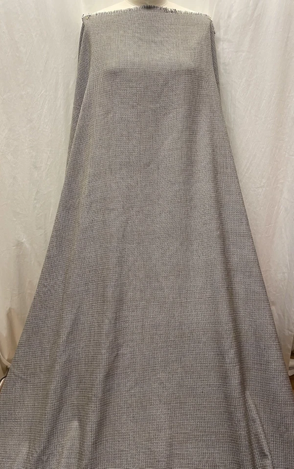 Fine Wool Poly Blend Classic Houndstooth Patterned Fabric By The Yard 60" Wide - Image 3 of 4