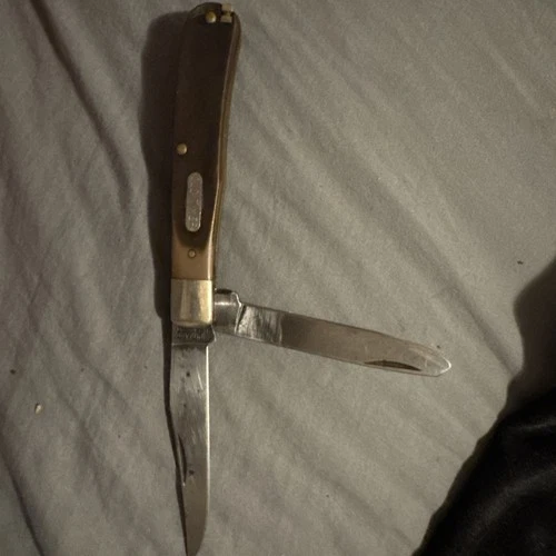 Vintage Schrade USA Old Timer 96OT Bearhead Trapper Knife fast ship