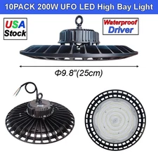 2-10Pack 200W UFO Led High Bay Light Industrial Commercial Garage Led Shop Light