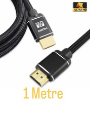 Image of HDMI CABLE 1 Metre 2.0 HIGH SPEED GOLD PLATED HD 4K 2160P 3D HDTV 2160P 