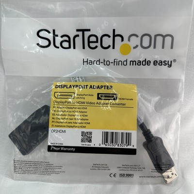 StarTech DP2HDMI DisplayPort to HDMI Video Adapter Converter   New Sealed