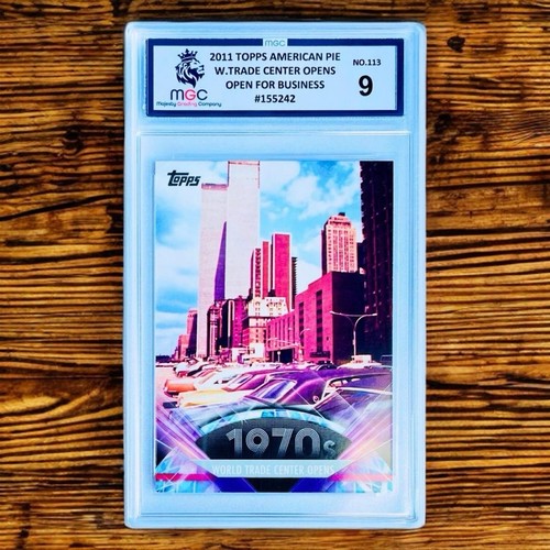 2011 TOPPS AMERICAN PIE 113 WORLD TRADE CENTER OPENS MGC 9 Not PSA 9 💎 - Picture 2 of 5