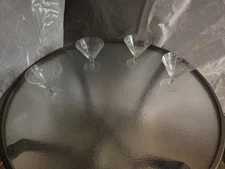 Princess House Heritage Etched Crystal Margarita Wine Dessert Glasses #479