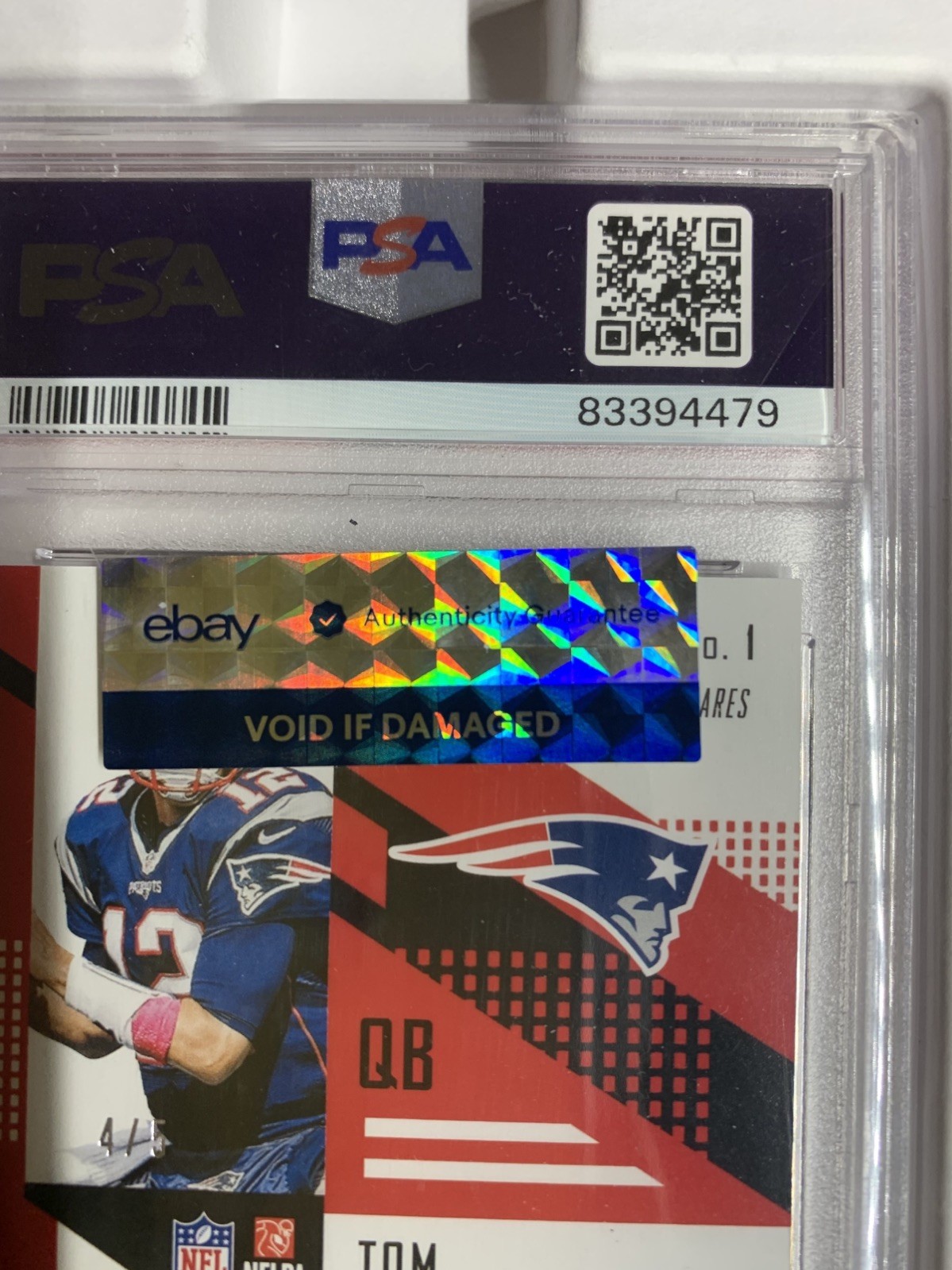 Tom Brady 2017 Unparelleled  PSA Authentic #4/5,only 2 in the world PSA graded  view 14