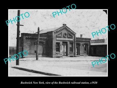 Bushwick New York The Railroad Station c1920 Old Large Historic Photo