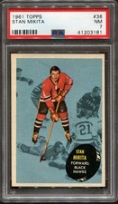 1961-62 Topps #36 Stan Mikita Chicago Blackhawks - PSA 7 NrMt 
