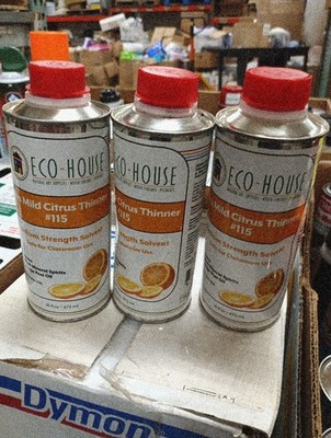 3 Cans,  ECO-HOUSE 115 Xtra Mild Paint Thinner   Citrus Scent,  16 Oz.  Tpr