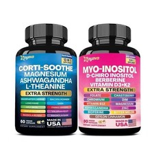 Corti-soothe 13 in 1 and Myo-inositol 16 in 1 Supplement 150 capsules Fast deliv