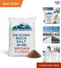 Efficient 20 Kg Grit Salt for De-Icing - Perfect for Roads, Driveways & Gardens