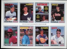 1992 Baseball Cards Presents UNCUT Sheet 1970 Griffey Jr./Mattingly/Smith/Ripken