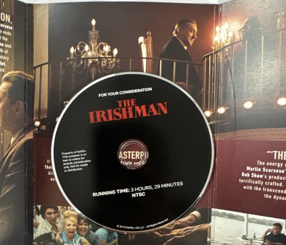 Martin Scorsese THE IRISHMAN Screener DVD For Your Consideration FYC - Image 4 of 4