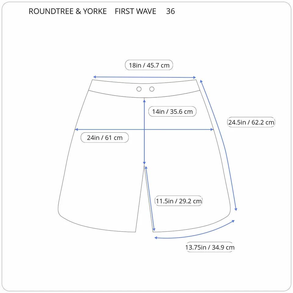 Pantalones cortos de natación First Wave Roundtree and Yorke para hombre talla 36 tostados Foto 4 de 4