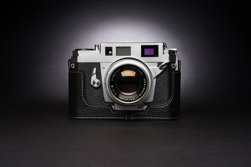 Echt Echt Leder Halb Kameratasche Tasche Hülle für Konica III IIIA IIIM - Bild 9 von 21
