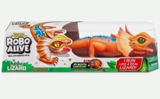 Robo Alive Frill Neck Lizard Robotic Lifelike Pet Figure Orange New in Box READ 