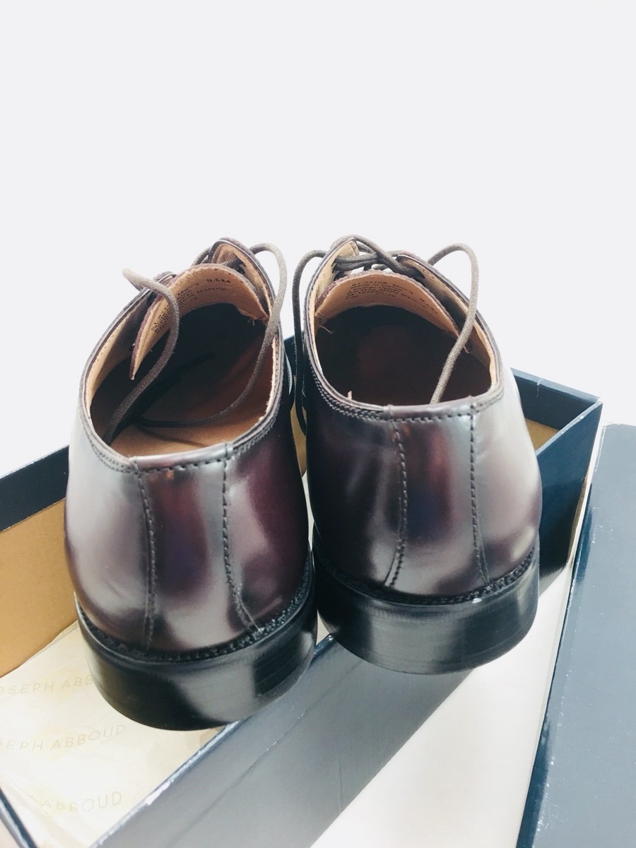 Joseph Abboud Calvin Burgundy Cap Toe Lace Up Shoes Size 9.5 
