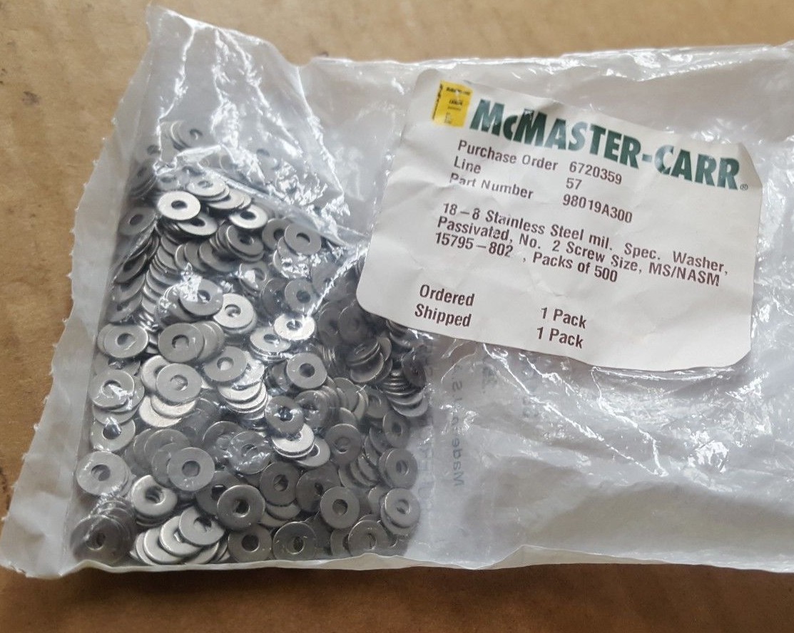 MCMASTERCARR 98019A300 STAINLESS STEEL WASHER (BR2.6B1) eBay