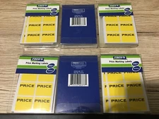 Yellow Price Labels 1200 adhesive Blank garage Sale marking stickers