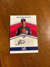 Brandon Walker 2018 USA Baseball Stars Stripes Black Ink Auto SSWA Seminoles /25
