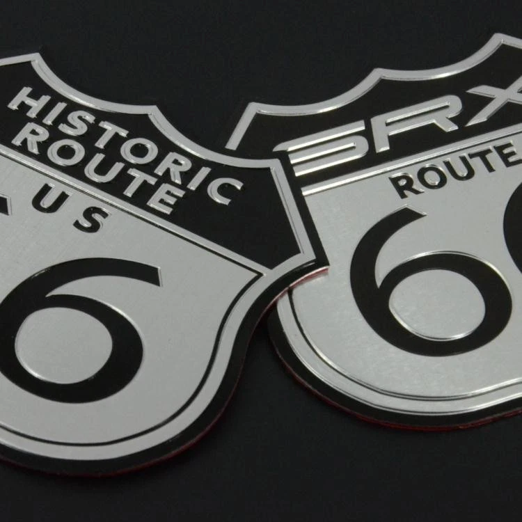 Calcomanías deportivas insignia emblema trasero bandera ruta histórica EE. UU. 66 calcomanías adhesivas para Chevrolet Foto 4 de 4