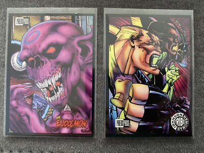 2 PRESS PASS WIZARD PROMO CARDS MANTA COMICS THE EUDAEMON 2 OF 3 & TRIBE 1 OF 3