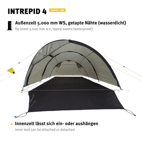 WECHSEL Tunnelzelt Intrepid 4 Personen Campingzelt Familienzelt Alu Leicht 4,9kg - Bild 8 von 9