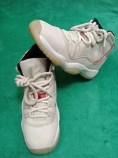 NIKE AIR JORDAN 11 Retro Platinum Red White 378038-016 Youth Size 6Y Sneakers