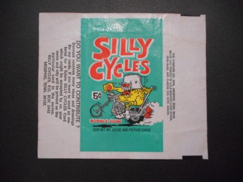 1972 SILLY CYCLES STICKERS WRAPPER DONRUSS