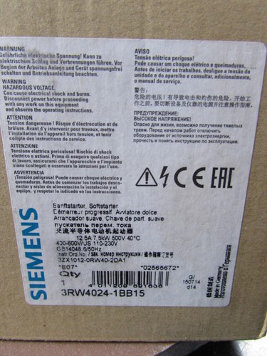 Siemens Soft Start 400-600V 110-230V / 3RW4024-1BB15 - Picture 2 of 2