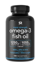 Sports Research Omega-3 Fish Oil Triple Strength 150 Softgels