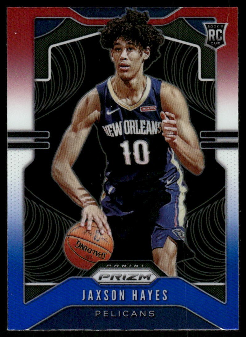 2019-20 Panini Prizm Red White Blue #254 Jaxson Hayes RC Pelicans card
