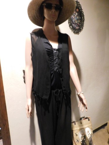 Women’s/Juniors Large Black Swimsuit Cover Up 2-Piece Sheer Set-Must LQQK!! - Picture 5 of 24