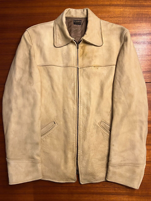 Vintage 1940s Men's S. L. Biritz Deerskin Leather Jacket 40-42
