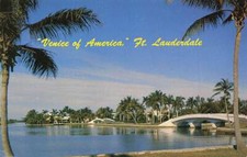Venice Of America Ft Lauderdale Bridge Canal Florida Chrome P13