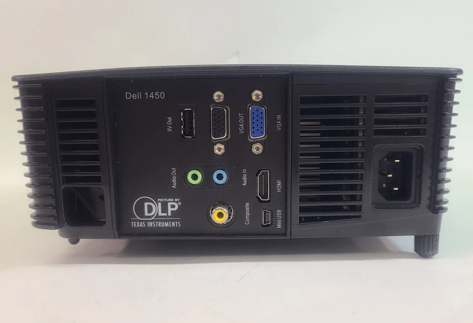 Dell 1450 DLP Projector 3000 ANSI Lumens 14 Lamp Hours w/ Accessories - Image 3 of 4