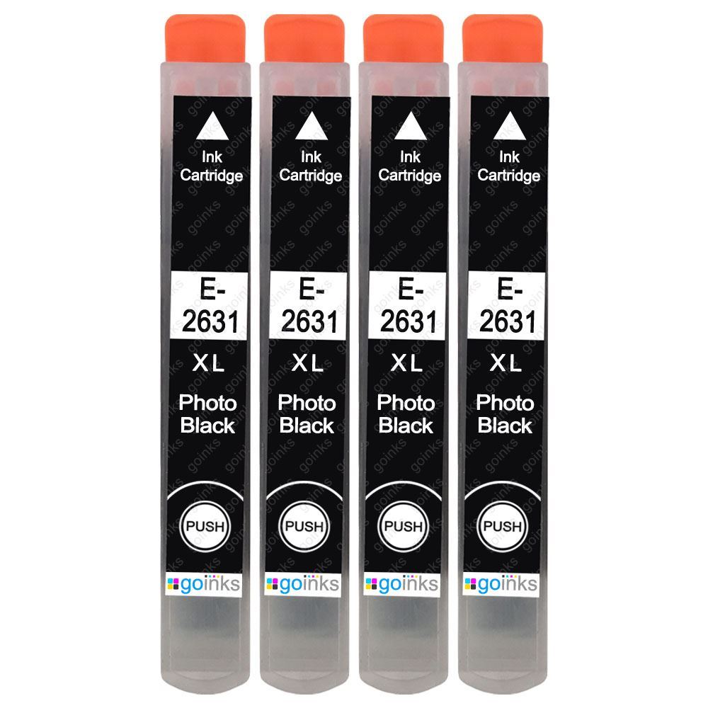 4 Foto Nero Cartucce d'inchiostro per Epson Expression  XP-520 XP-600 XP-615