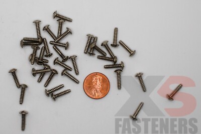 #4-24 x 1/2'' Truss Head, Slotted Sheet Metal Screw, Type B, Steel Nickel (2000)