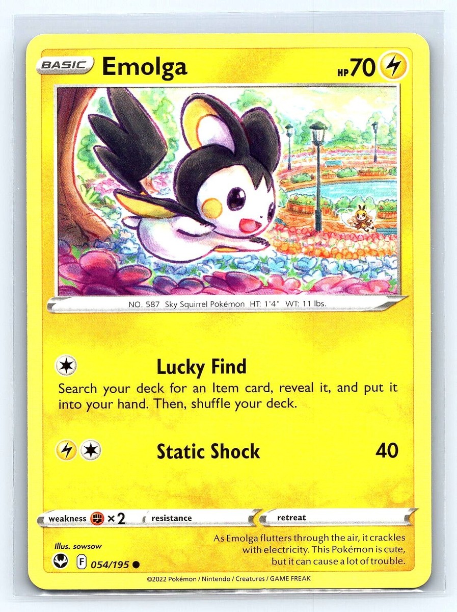 Emolga エモンガ Emolga 54/195 - Silver Tempest - Common - Pokemon Card TCG | eBay